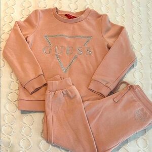 Girls Guess Blush Pink Logo Sweatshirt and Pants🌸